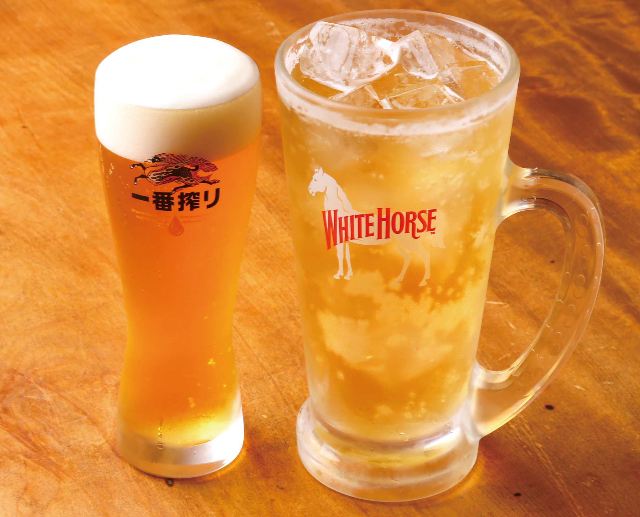 はなびの大ジョッキの「ホワイトホース・ハイボール」は単品500円