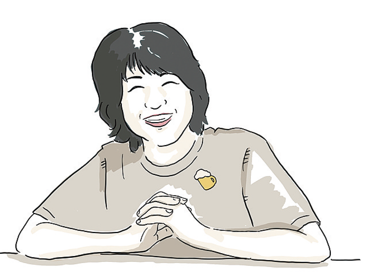 店主佐藤さんのイラスト