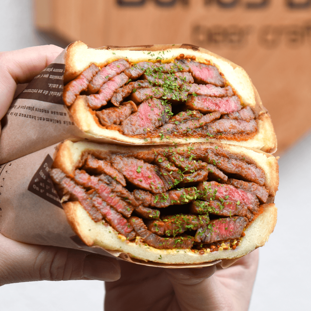 Bonds Brew beer craft 飛騨牛サンド