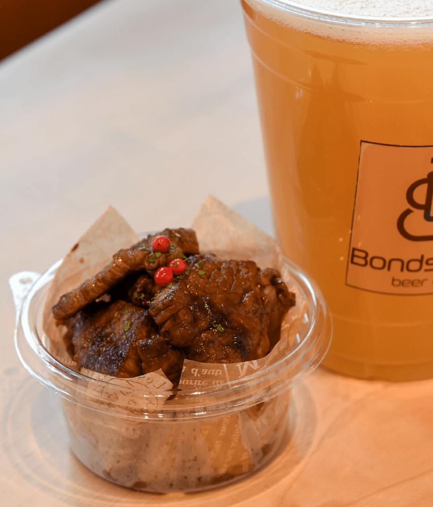 和牛ステーキとビールのセット