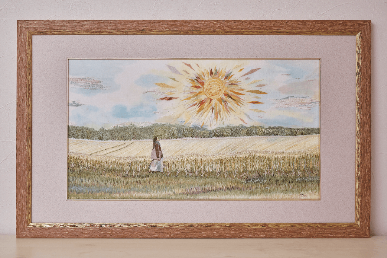 手描き染め刺繍の作品