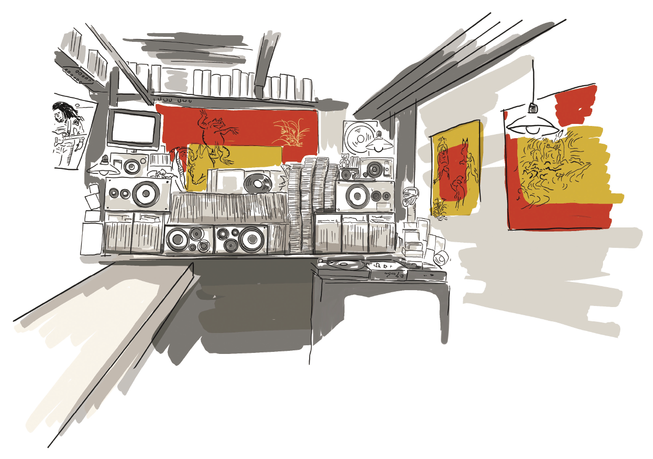 店内のイラスト