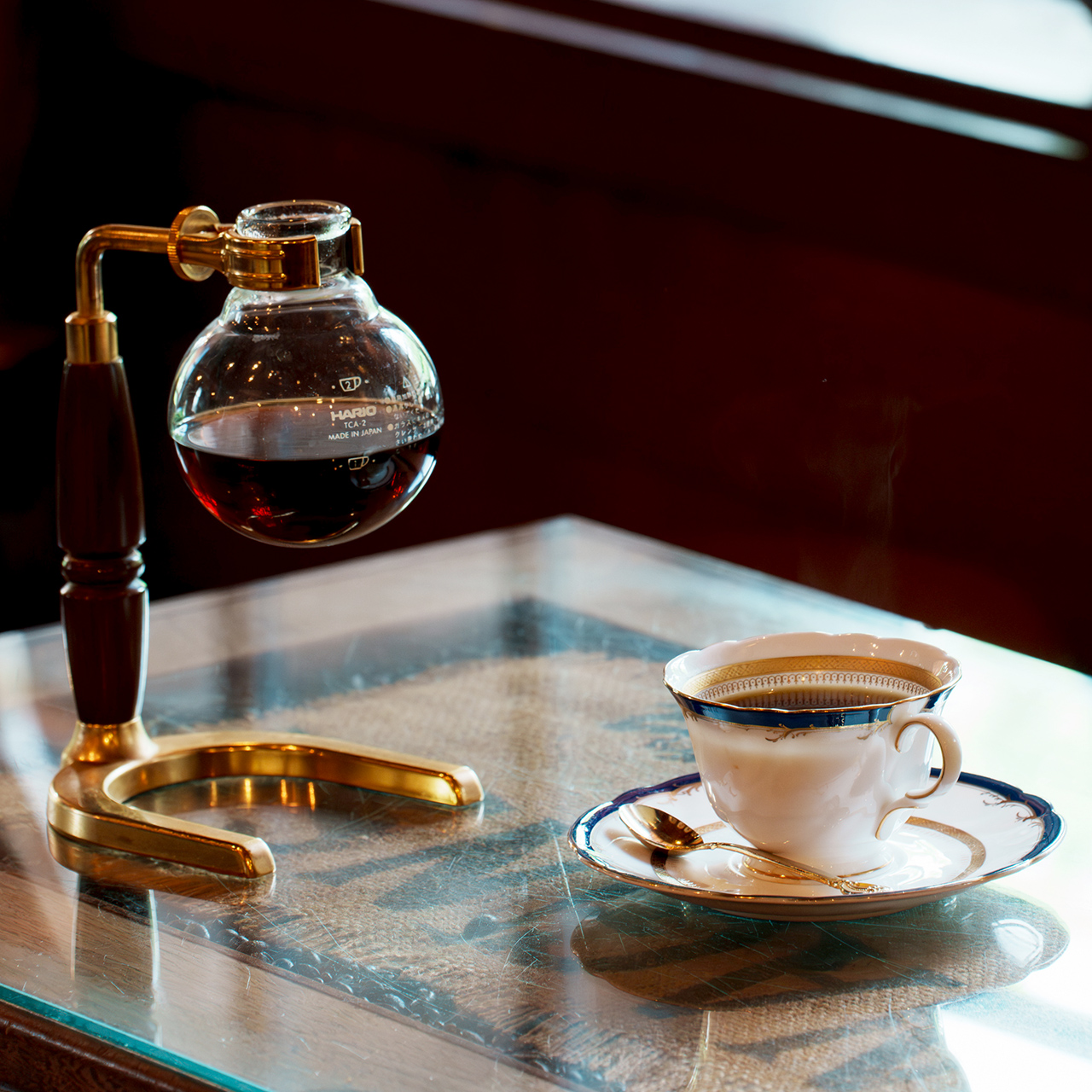 緑の館のコーヒー「ロイヤルブレンド4713」。